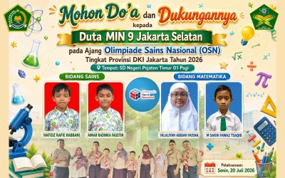 Empat Siswa MIN 9 Jakarta Selatan Berlaga di OSN Provinsi 2026